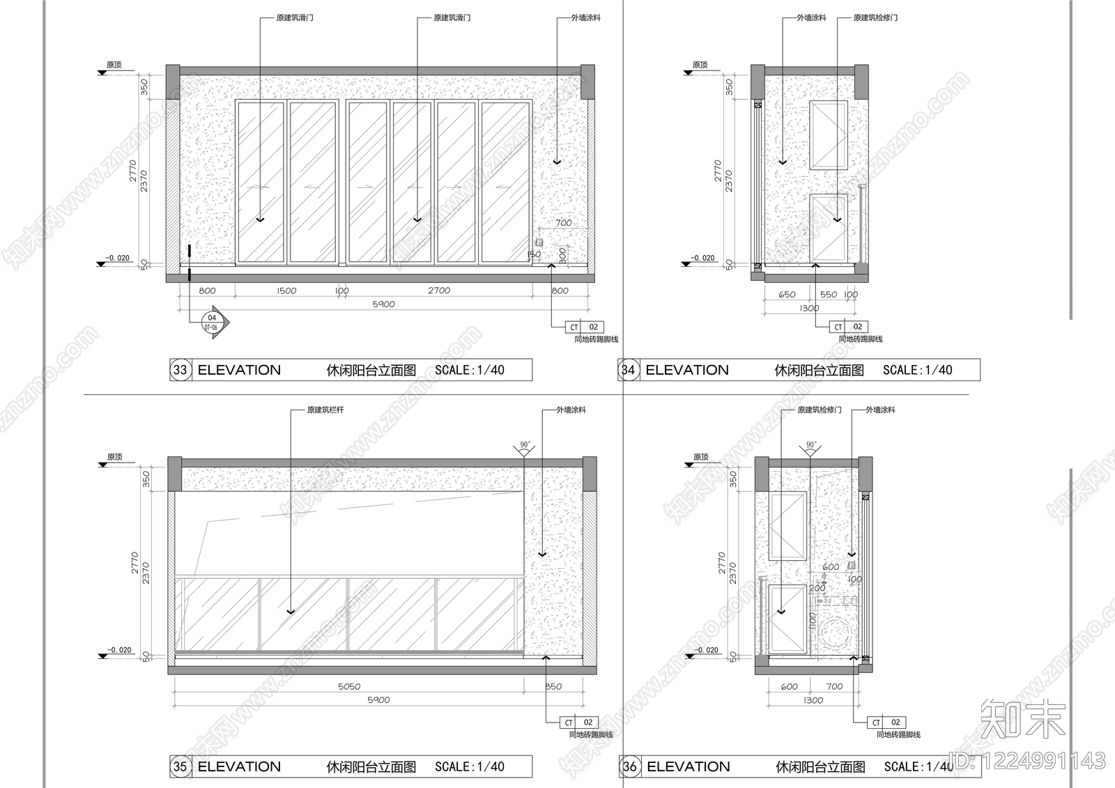 小户型平层cad施工图下载【ID:1224991143】