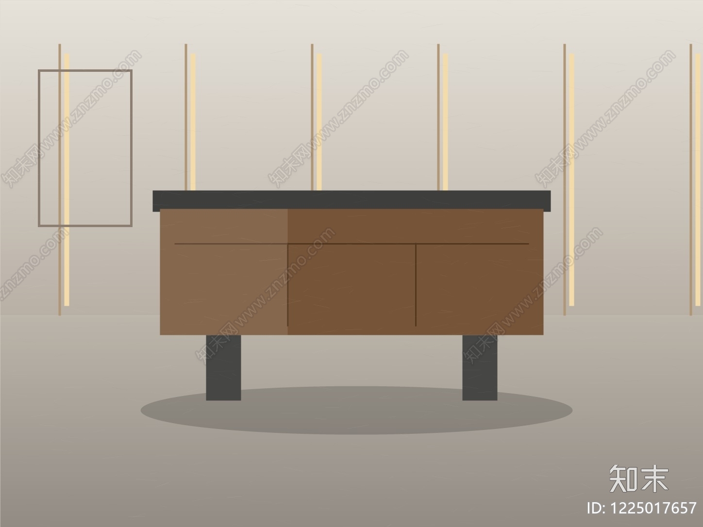 现代简约餐边柜3D模型下载【ID:1225017657】