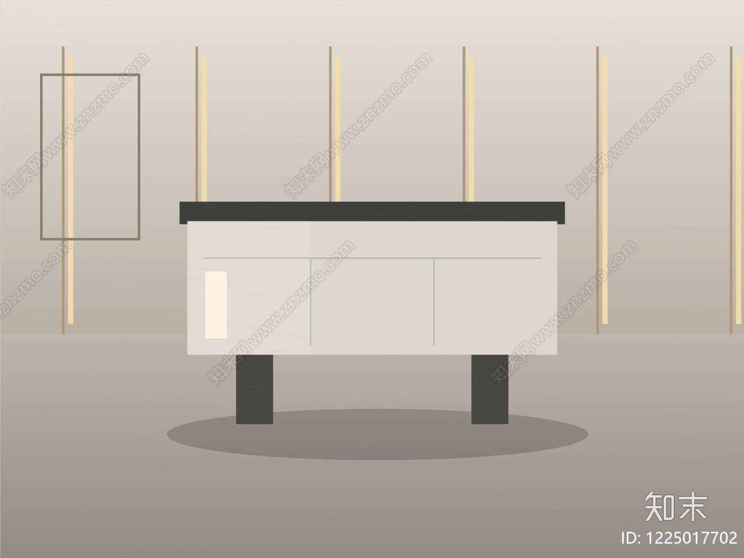 极简餐边柜3D模型下载【ID:1225017702】