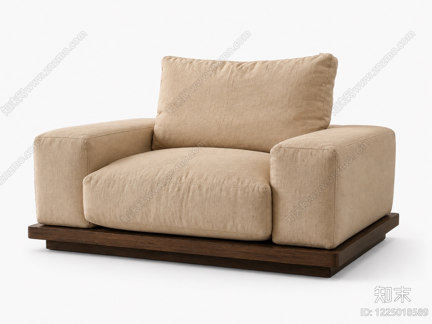 单人沙发3D模型下载【ID:1225018589】