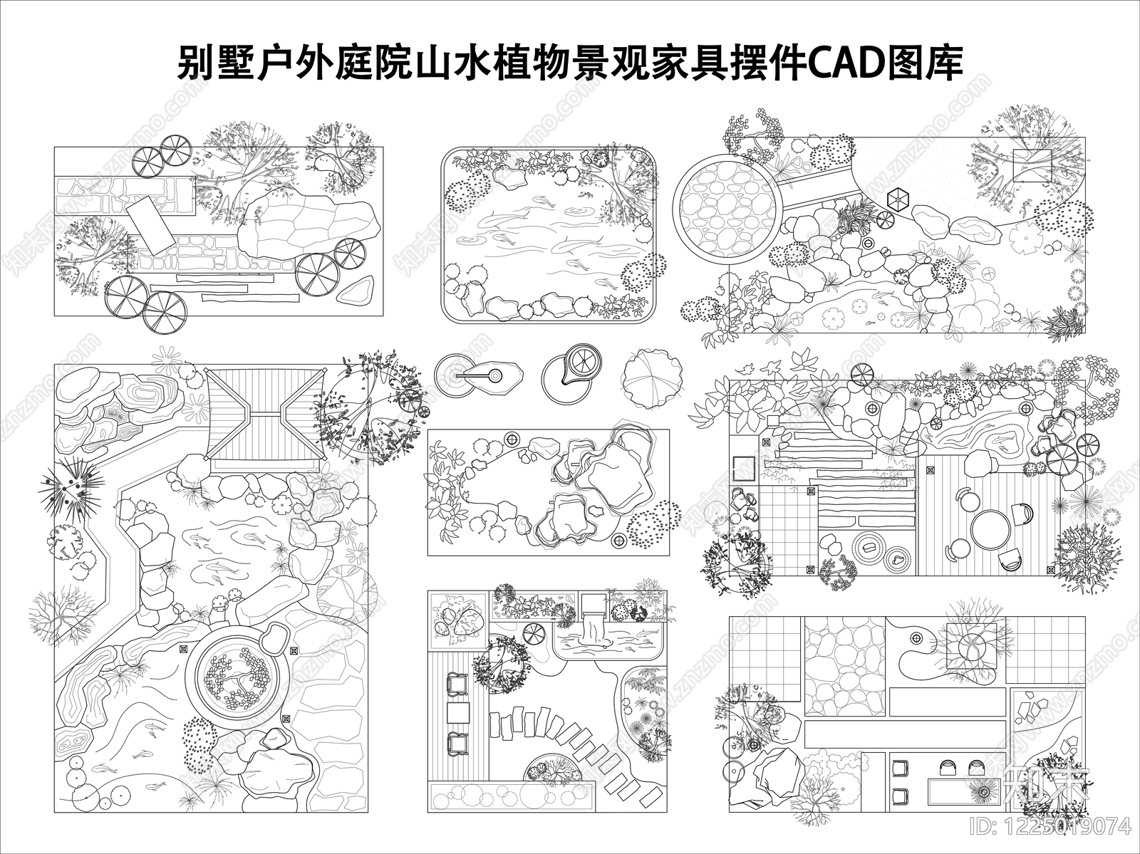 综合景观图库cad施工图下载【ID:1225019074】