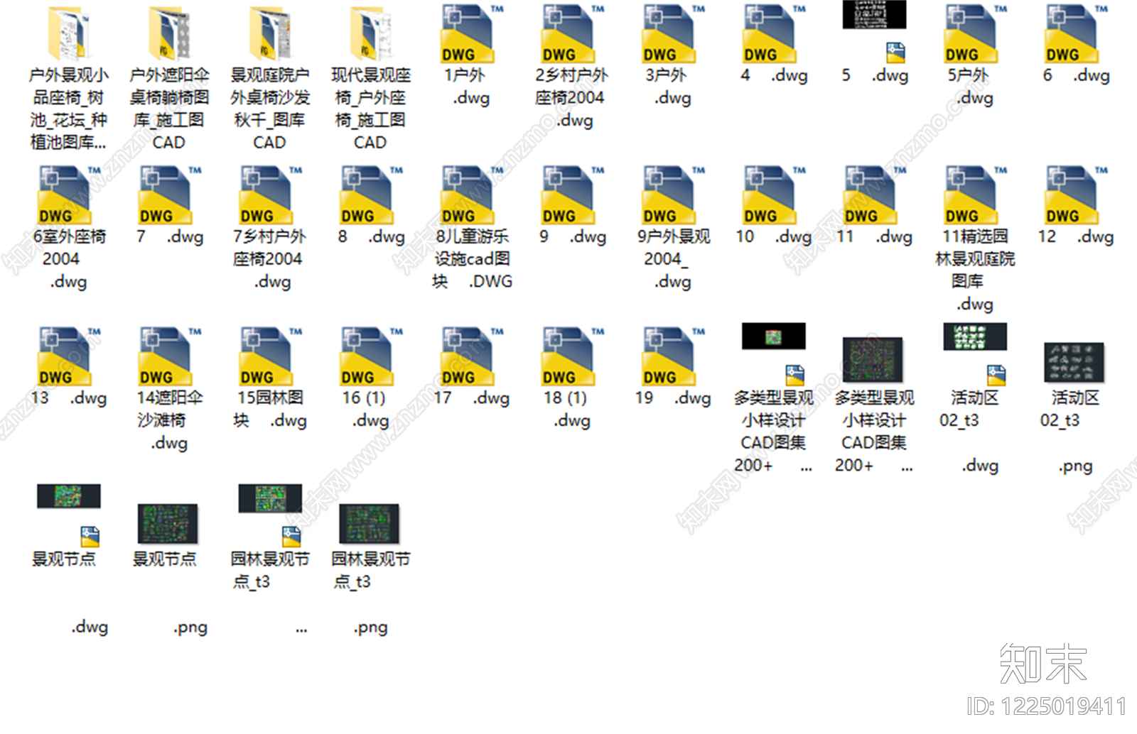 综合景观图库cad施工图下载【ID:1225019411】