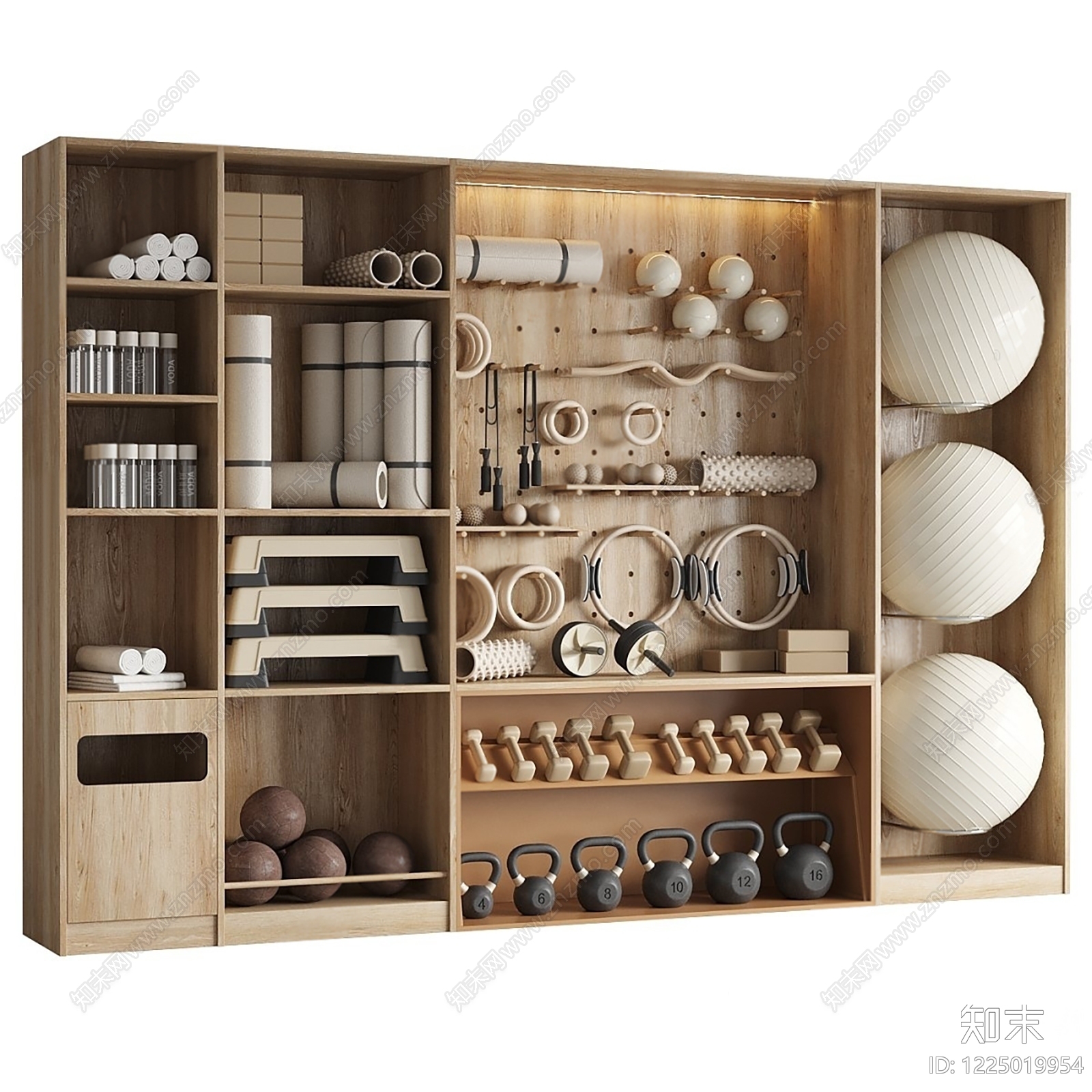 原木风健身器材SU模型下载【ID:1225019954】