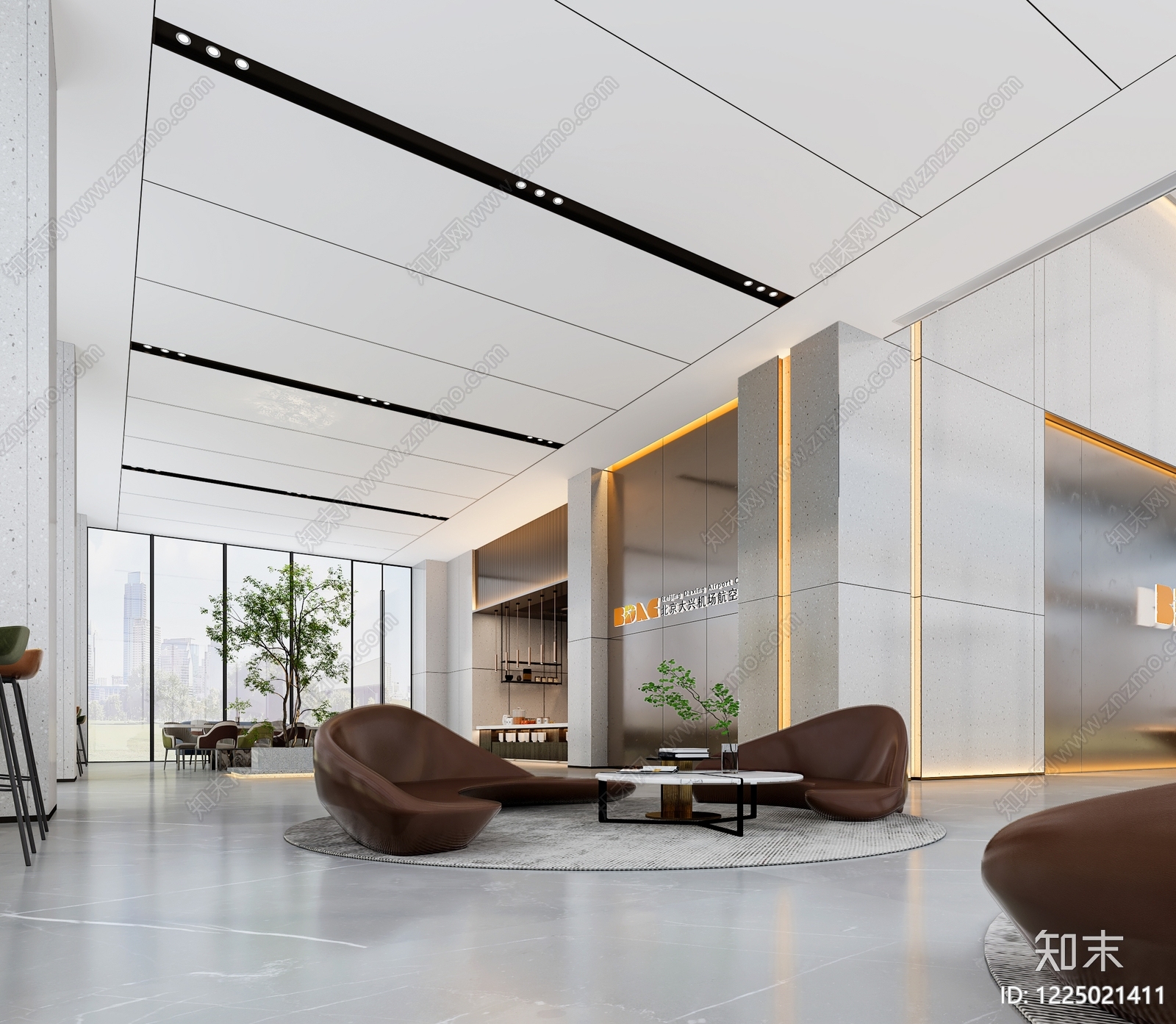 意式极简酒店大堂3D模型下载【ID:1225021411】