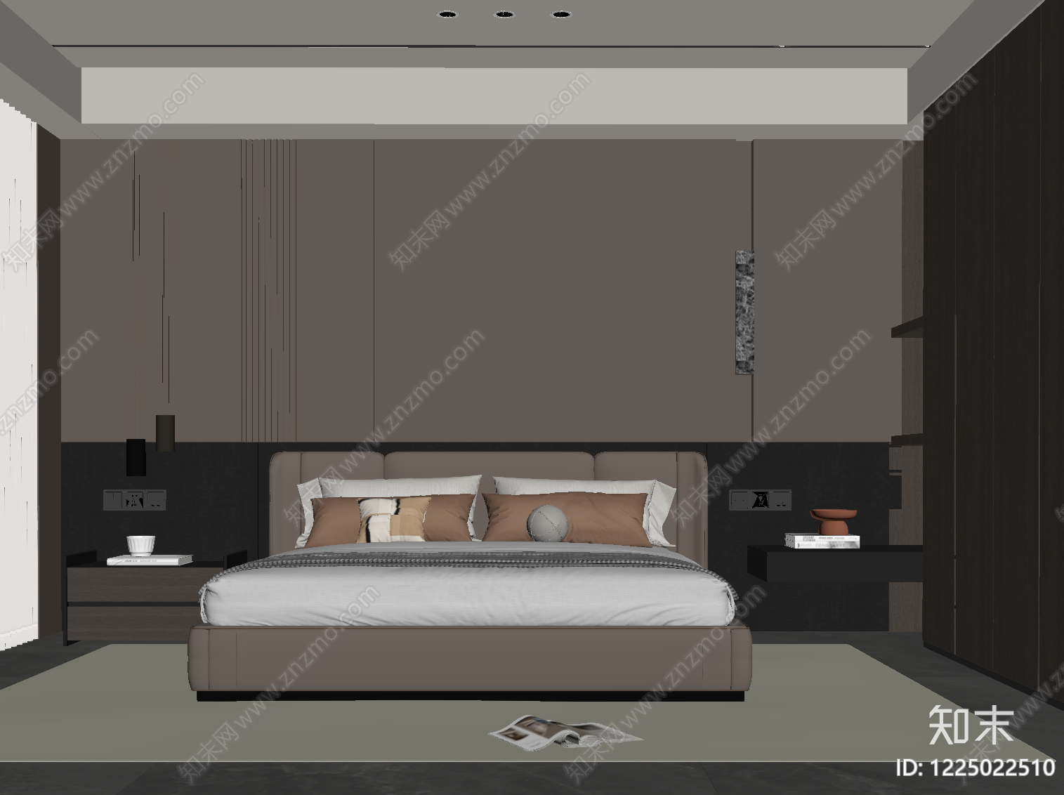 意式极简家居卧室SU模型下载【ID:1225022510】