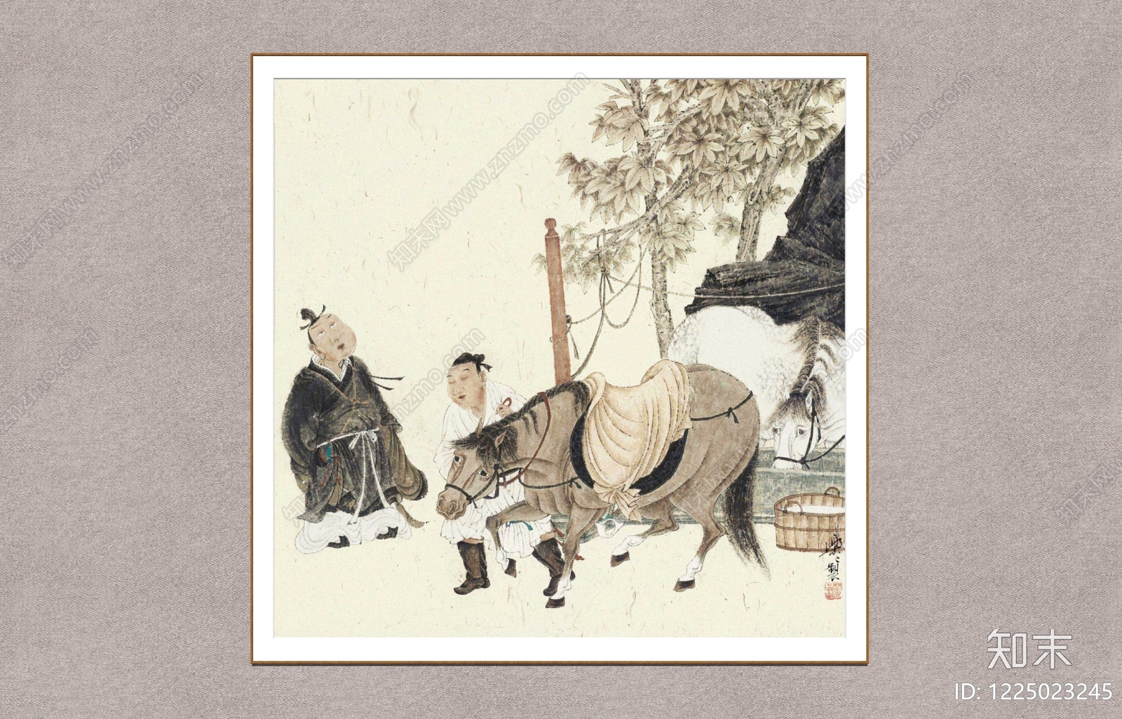 中式挂画SU模型下载【ID:1225023245】