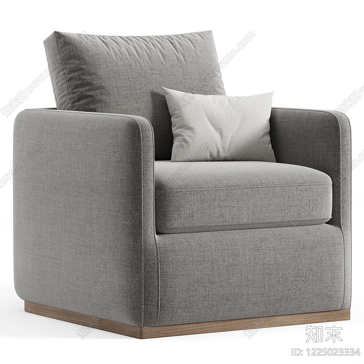现代简约单人沙发3D模型下载【ID:1225023334】