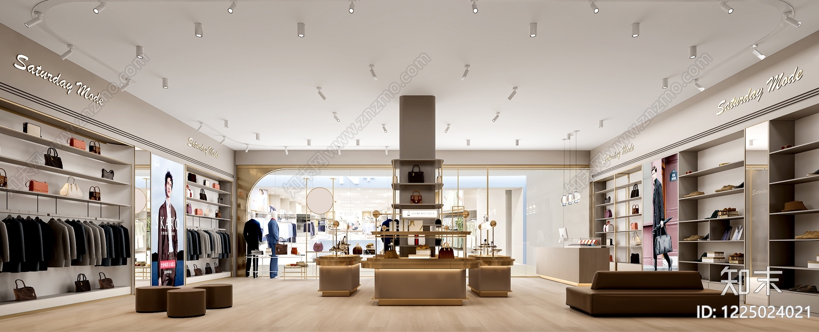 轻奢服装店3D模型下载【ID:1225024021】