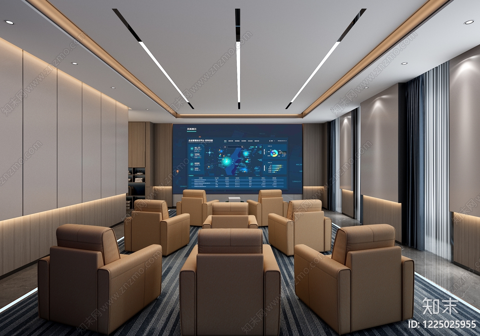 现代指挥中心3D模型下载【ID:1225025955】