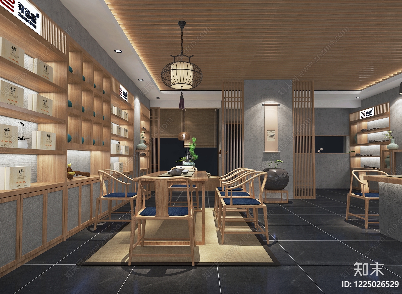 新中式茶馆3D模型下载【ID:1225026529】