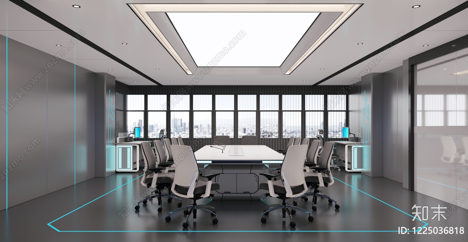 现代办公区3D模型下载【ID:1225036818】