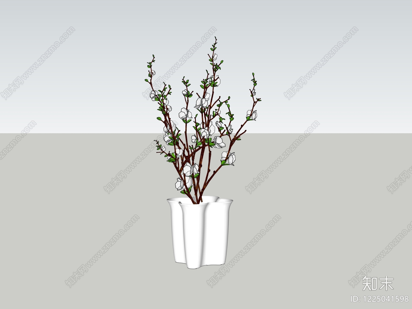 极简草本植物SU模型下载【ID:1225041598】