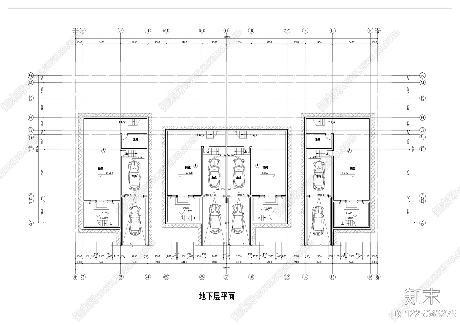 别墅建筑cad施工图下载【ID:1225043275】