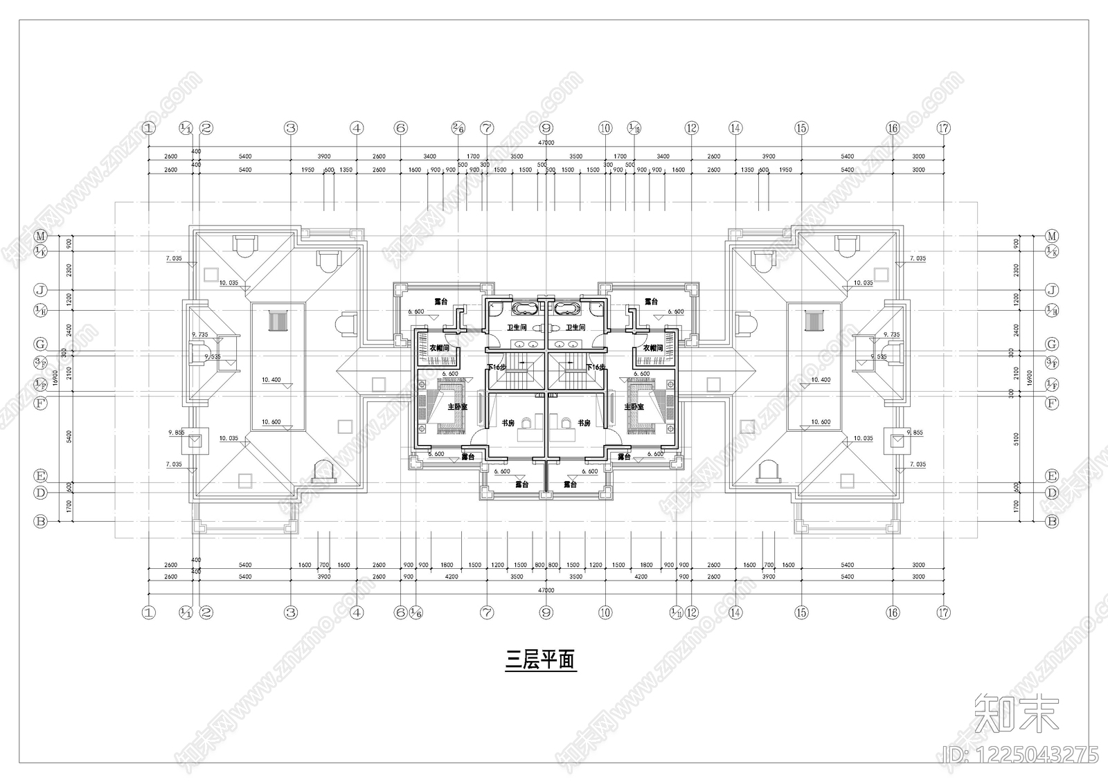 别墅建筑cad施工图下载【ID:1225043275】