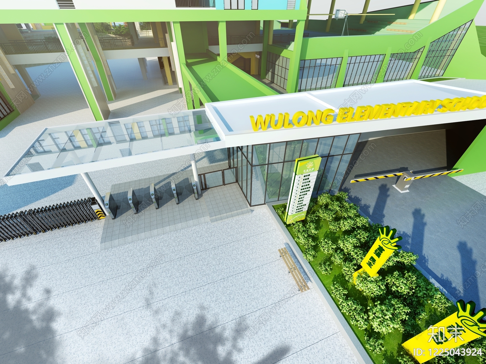 现代小学3D模型下载【ID:1225043924】