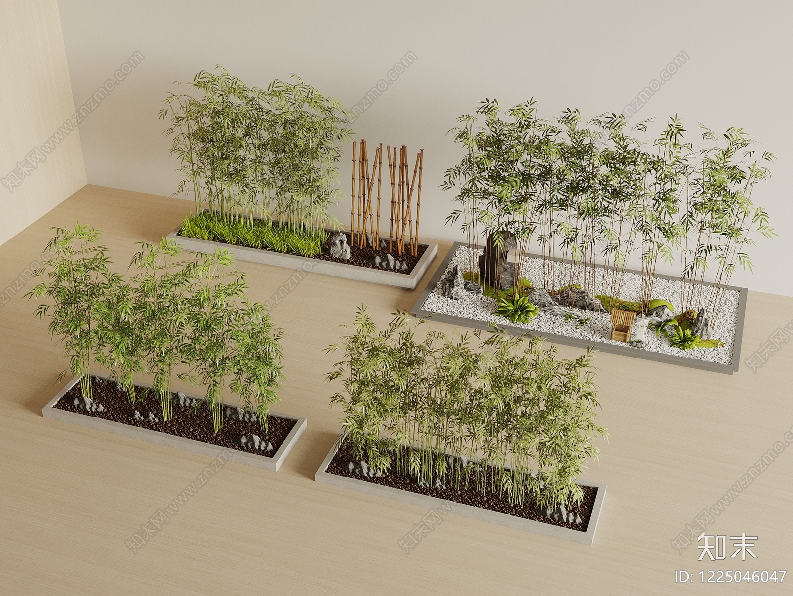 禅意竹子SU模型草图