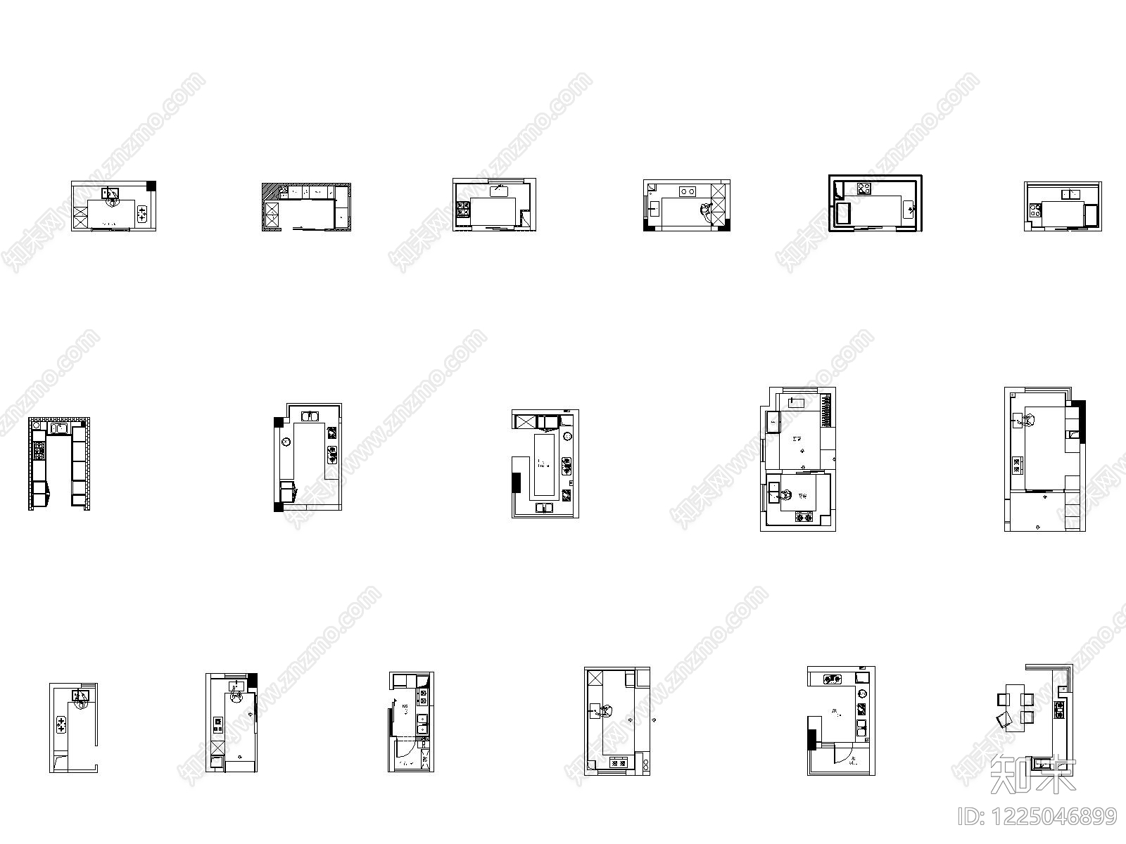 厨房cad施工图下载【ID:1225046899】