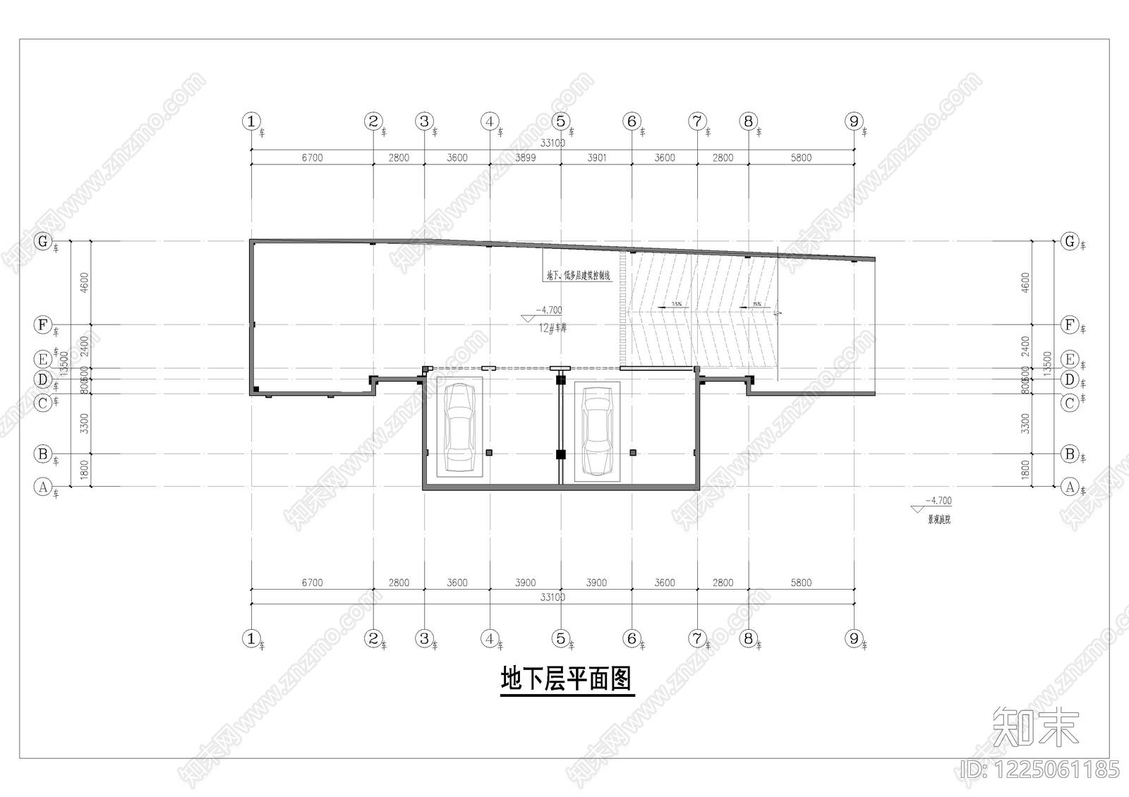 别墅建筑cad施工图下载【ID:1225061185】