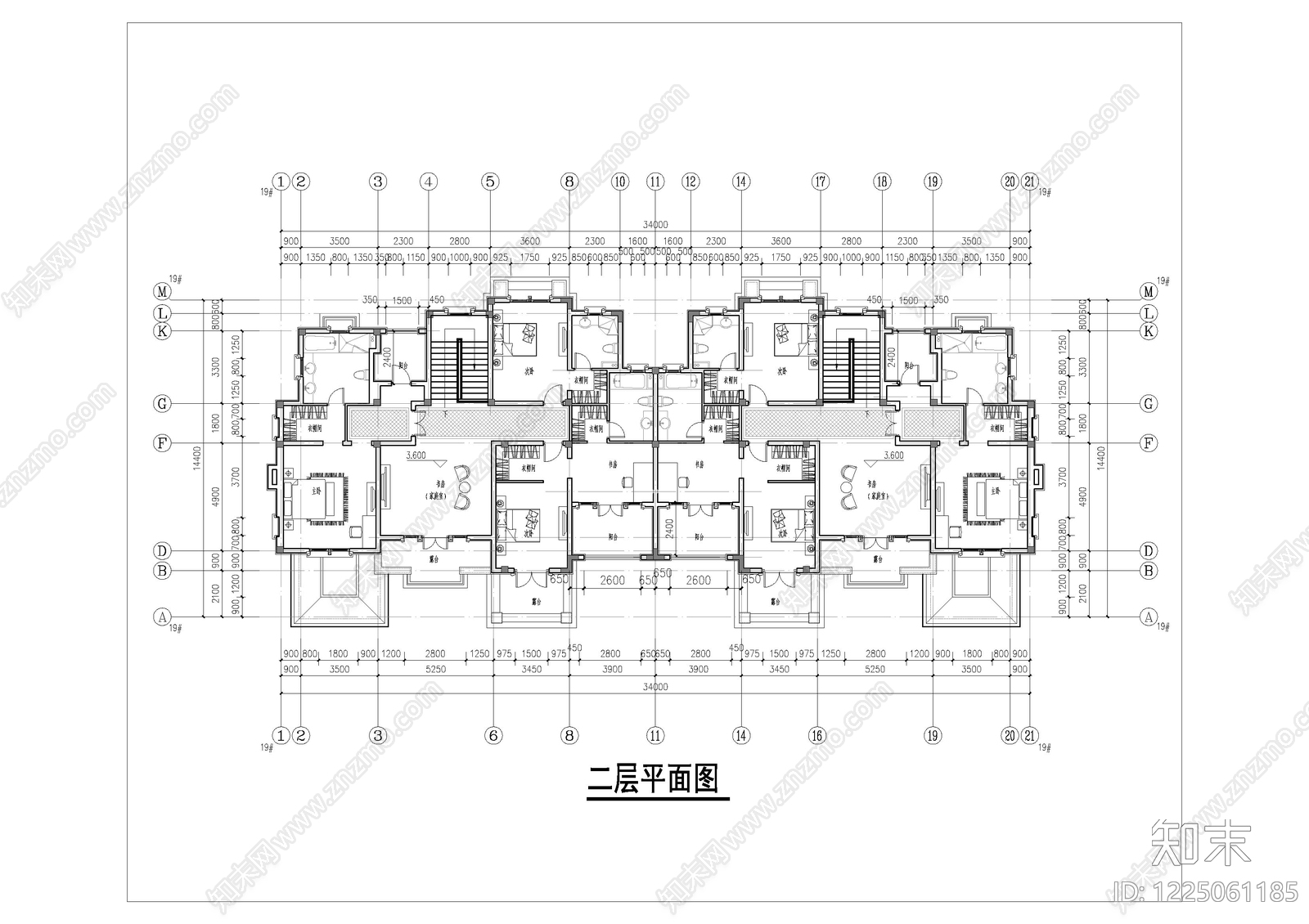 别墅建筑cad施工图下载【ID:1225061185】