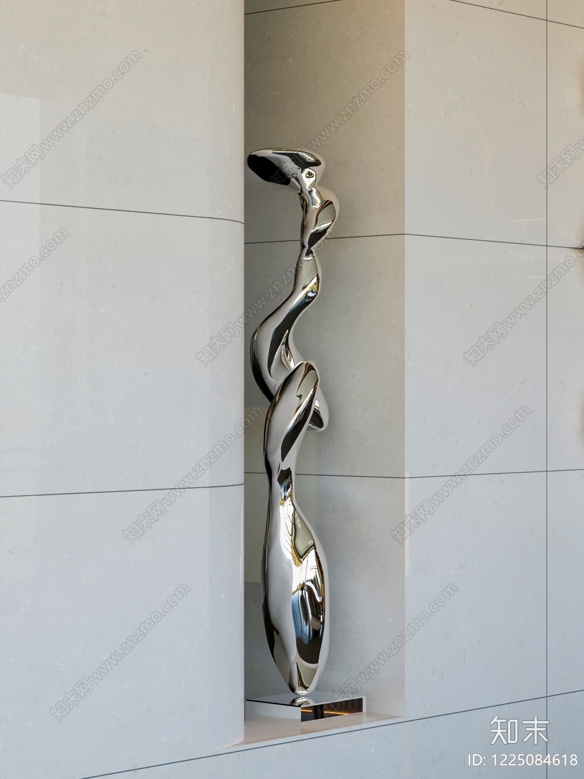 现代雕塑摆件3D模型下载【ID:1225084618】