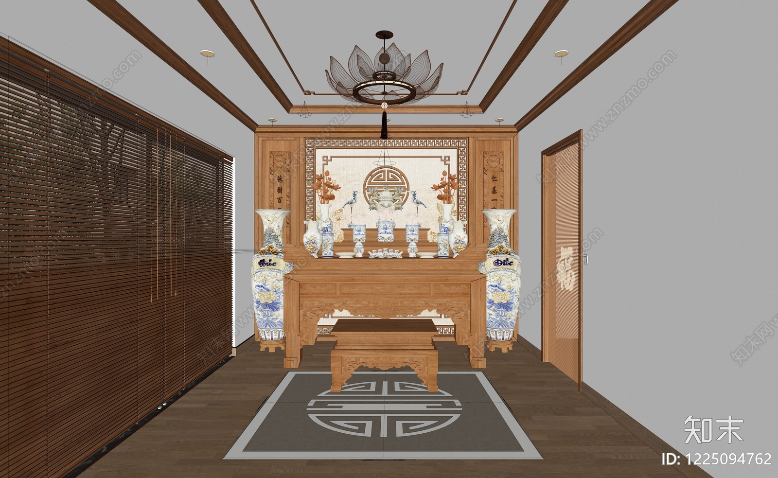 中式佛堂SU模型下载【ID:1225094762】