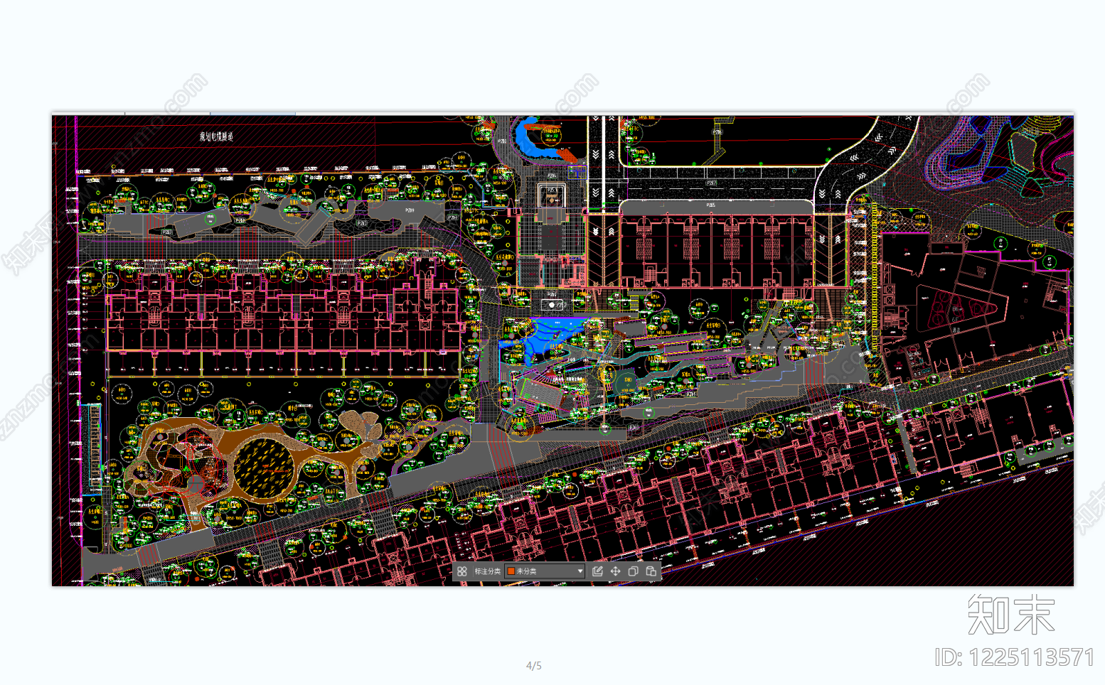 示范区景观cad施工图下载【ID:1225113571】