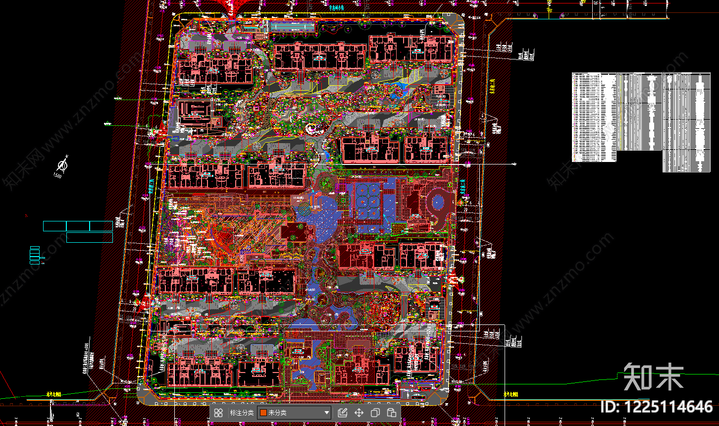 示范区景观cad施工图下载【ID:1225114646】