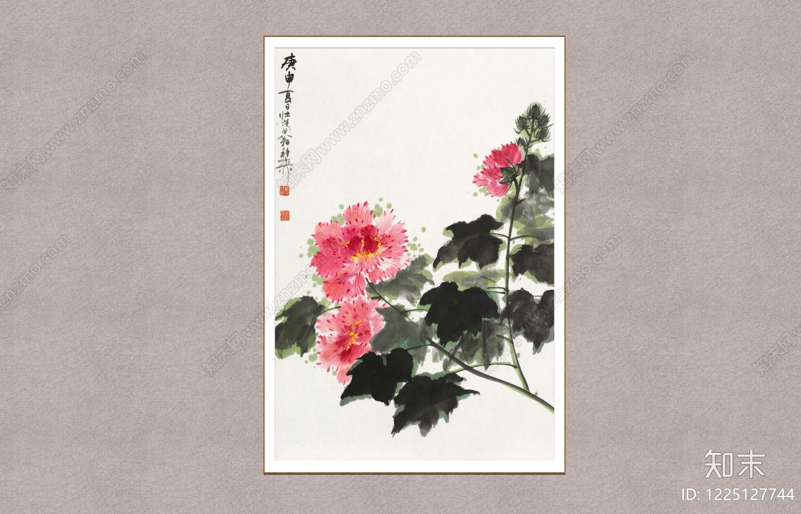 中式挂画SU模型下载【ID:1225127744】