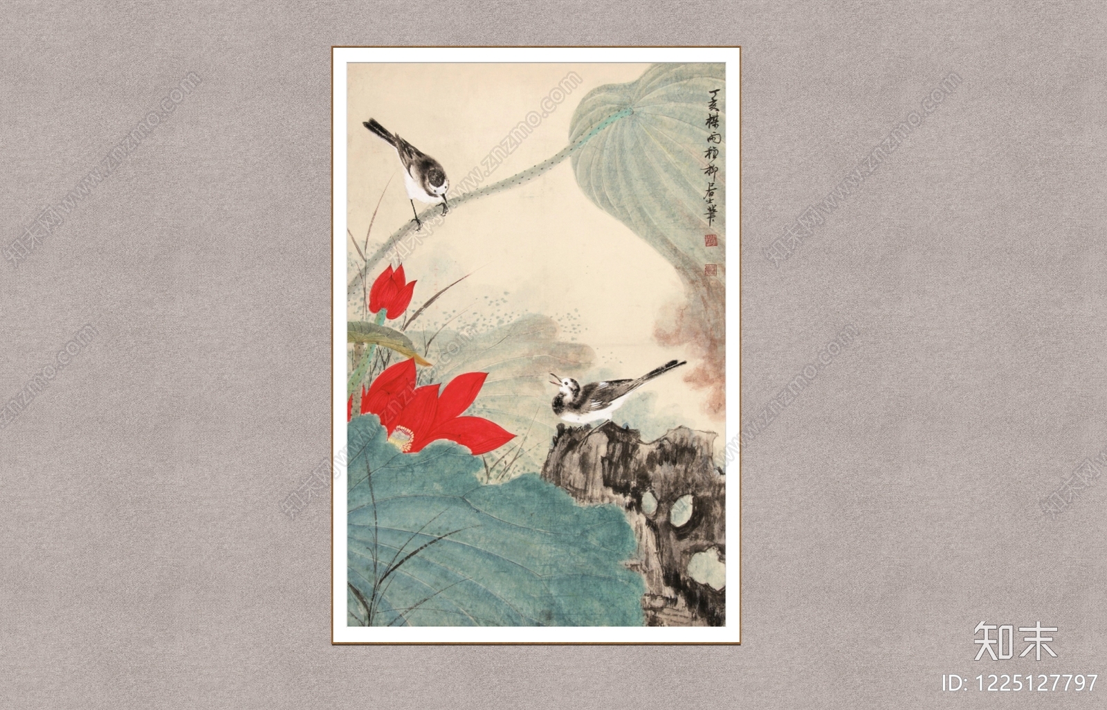 中式挂画SU模型下载【ID:1225127797】
