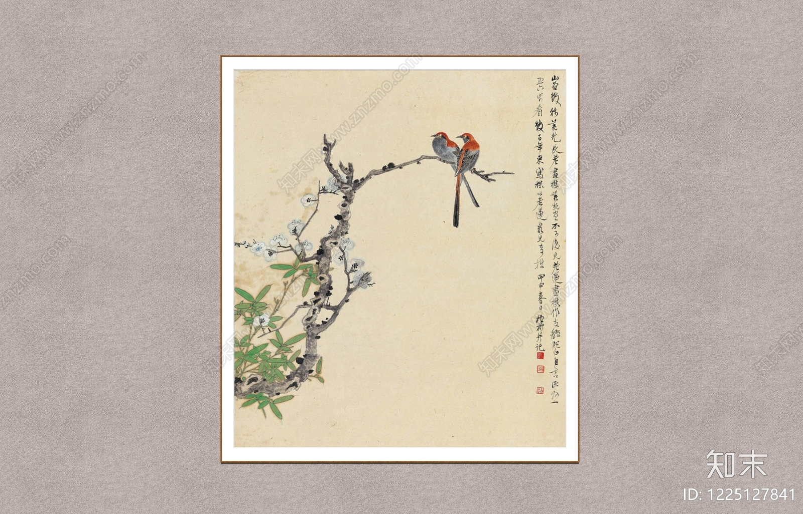 中式挂画SU模型下载【ID:1225127841】