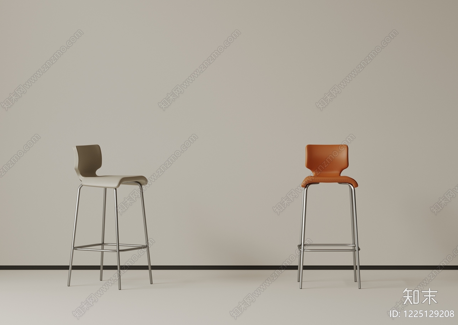 极简吧椅3D模型下载【ID:1225129208】