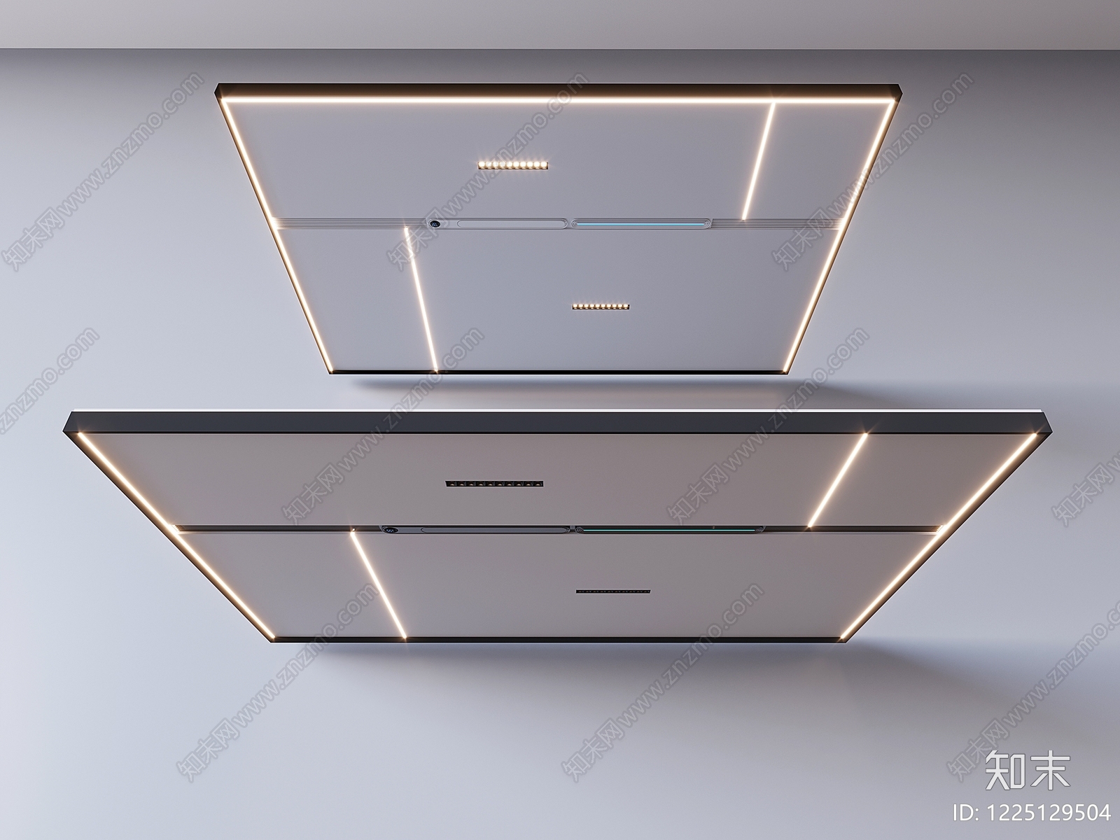 极简吊顶3D模型下载【ID:1225129504】