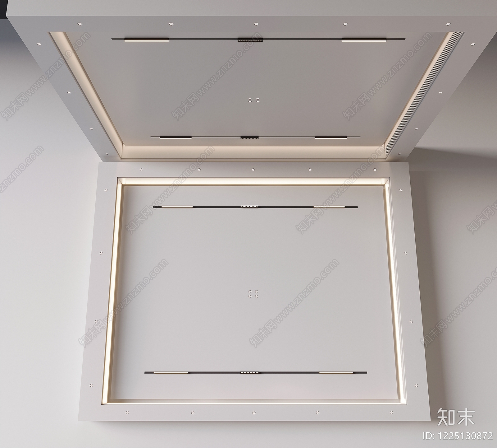 极简吊顶3D模型下载【ID:1225130872】