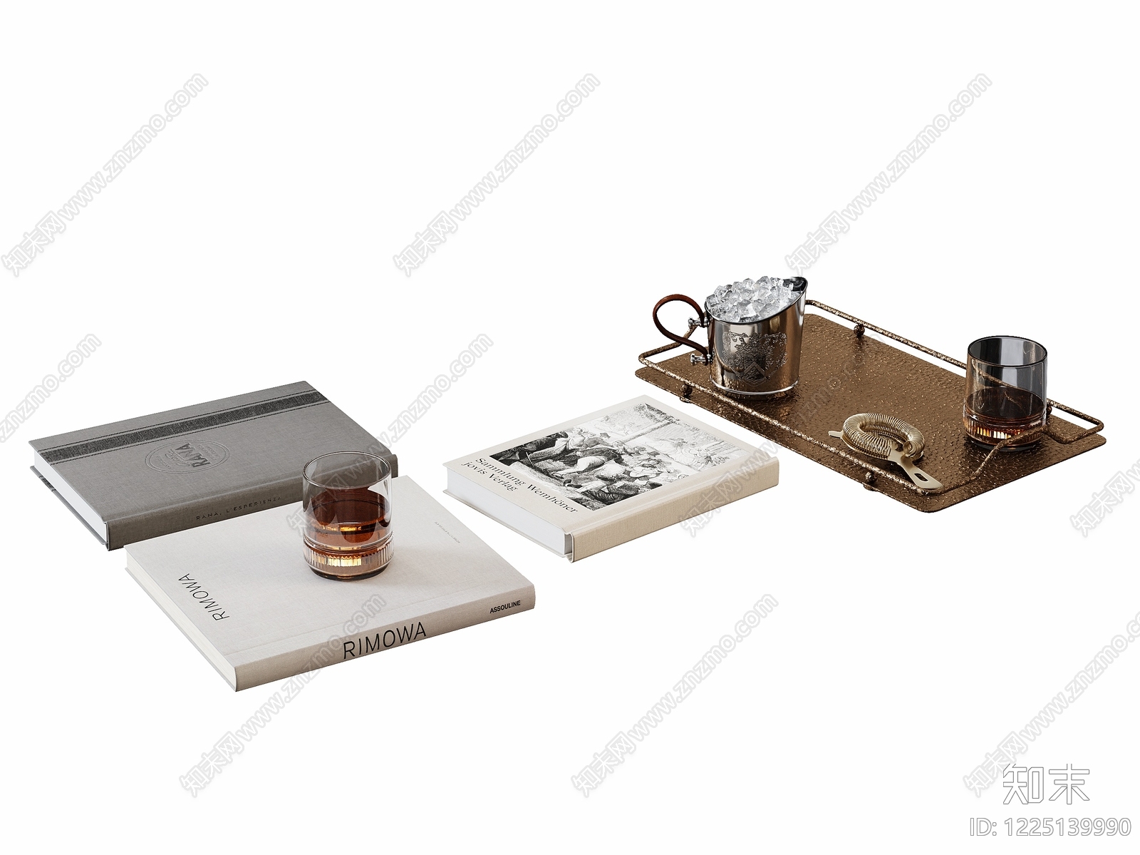 轻奢摆件组合3D模型下载【ID:1225139990】