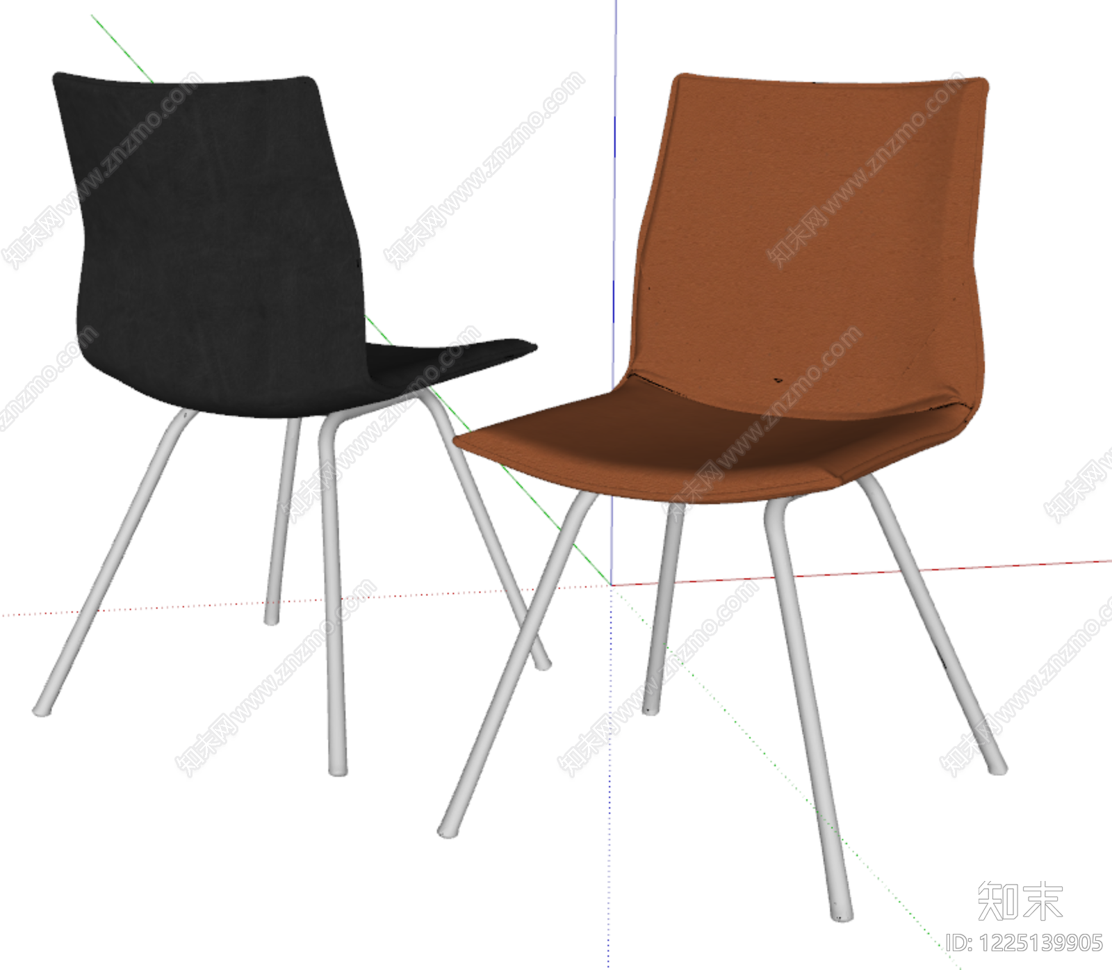 意式极简餐椅SU模型下载【ID:1225139905】