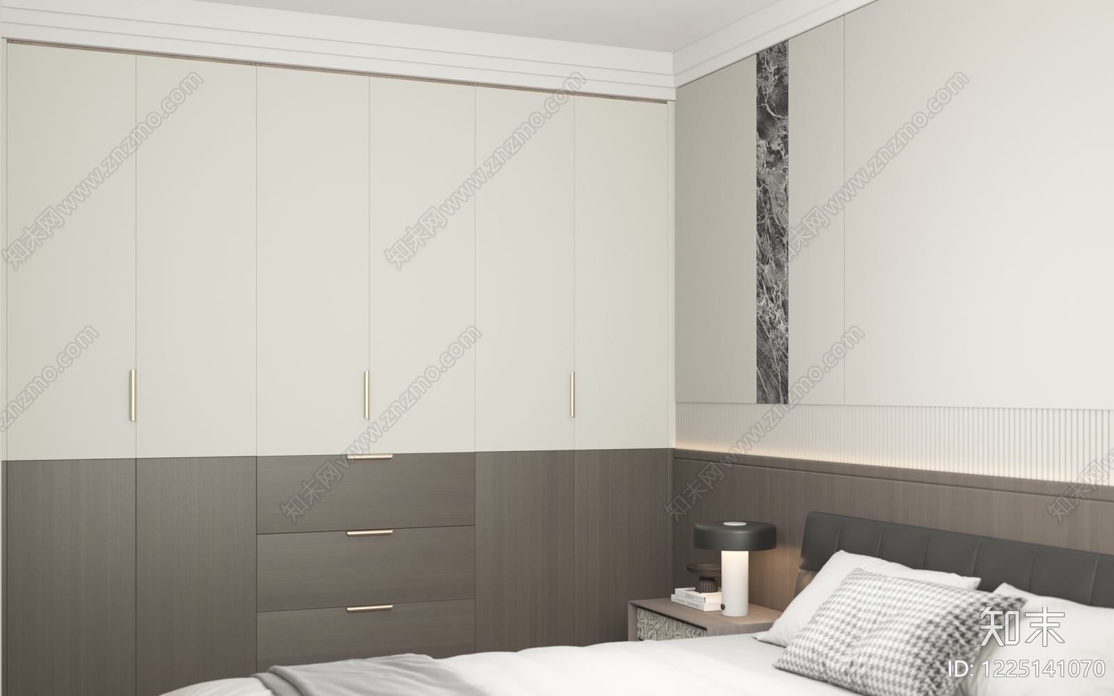 现代简约家居卧室3D模型下载【ID:1225141070】