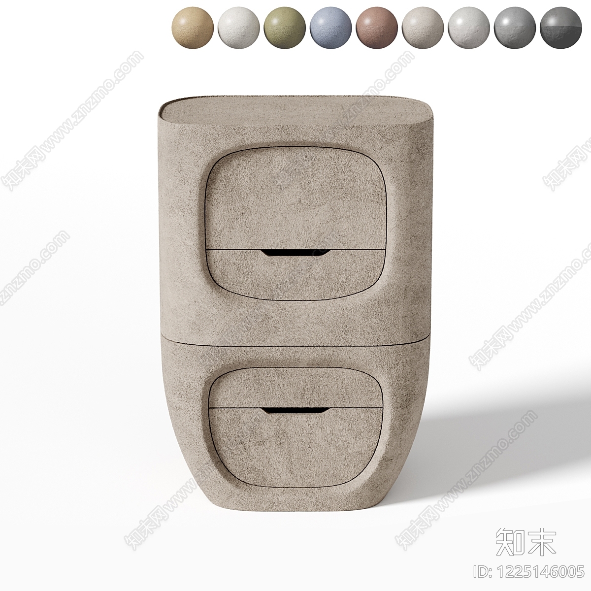 侘寂床头柜3D模型下载【ID:1225146005】