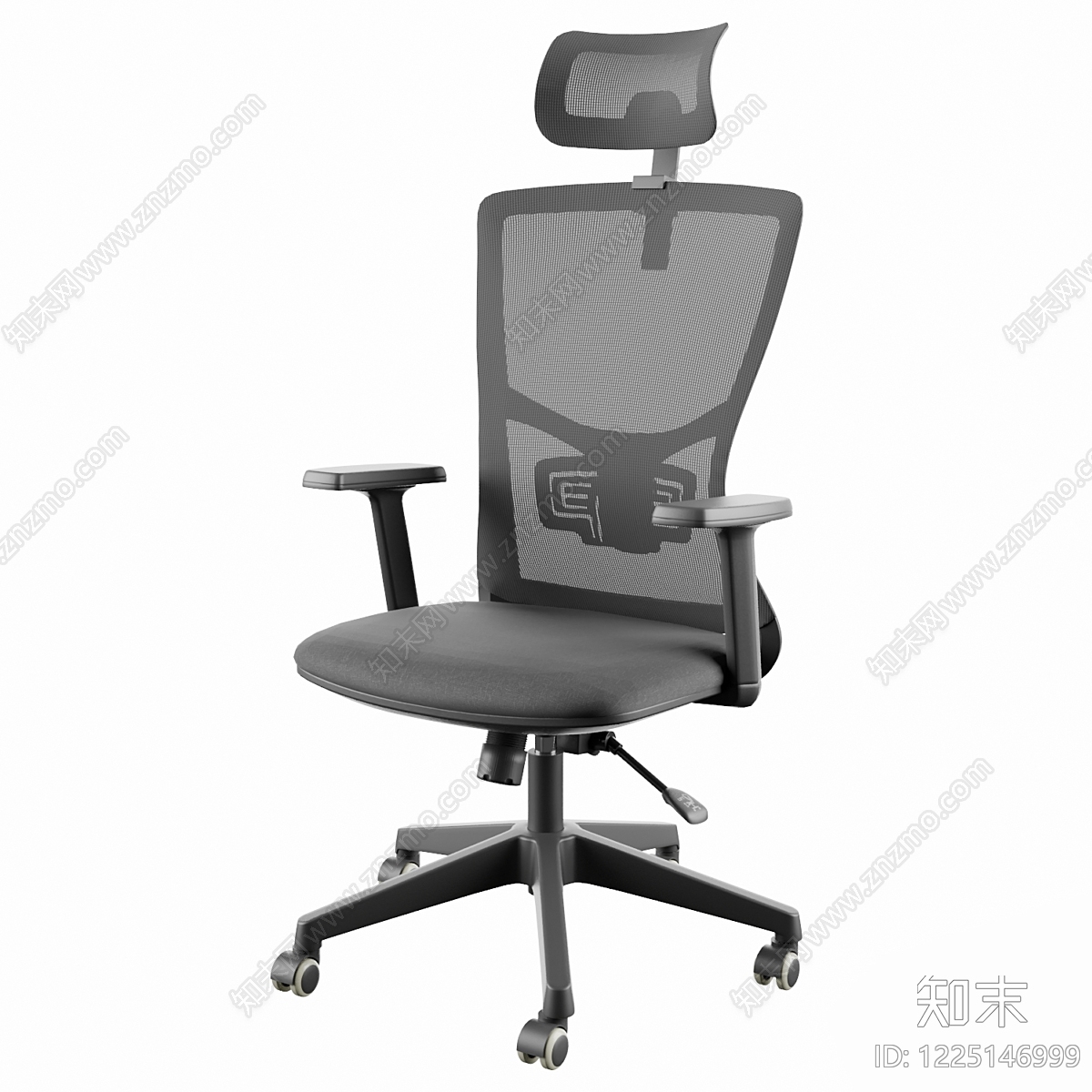 现代简约办公椅3D模型下载【ID:1225146999】