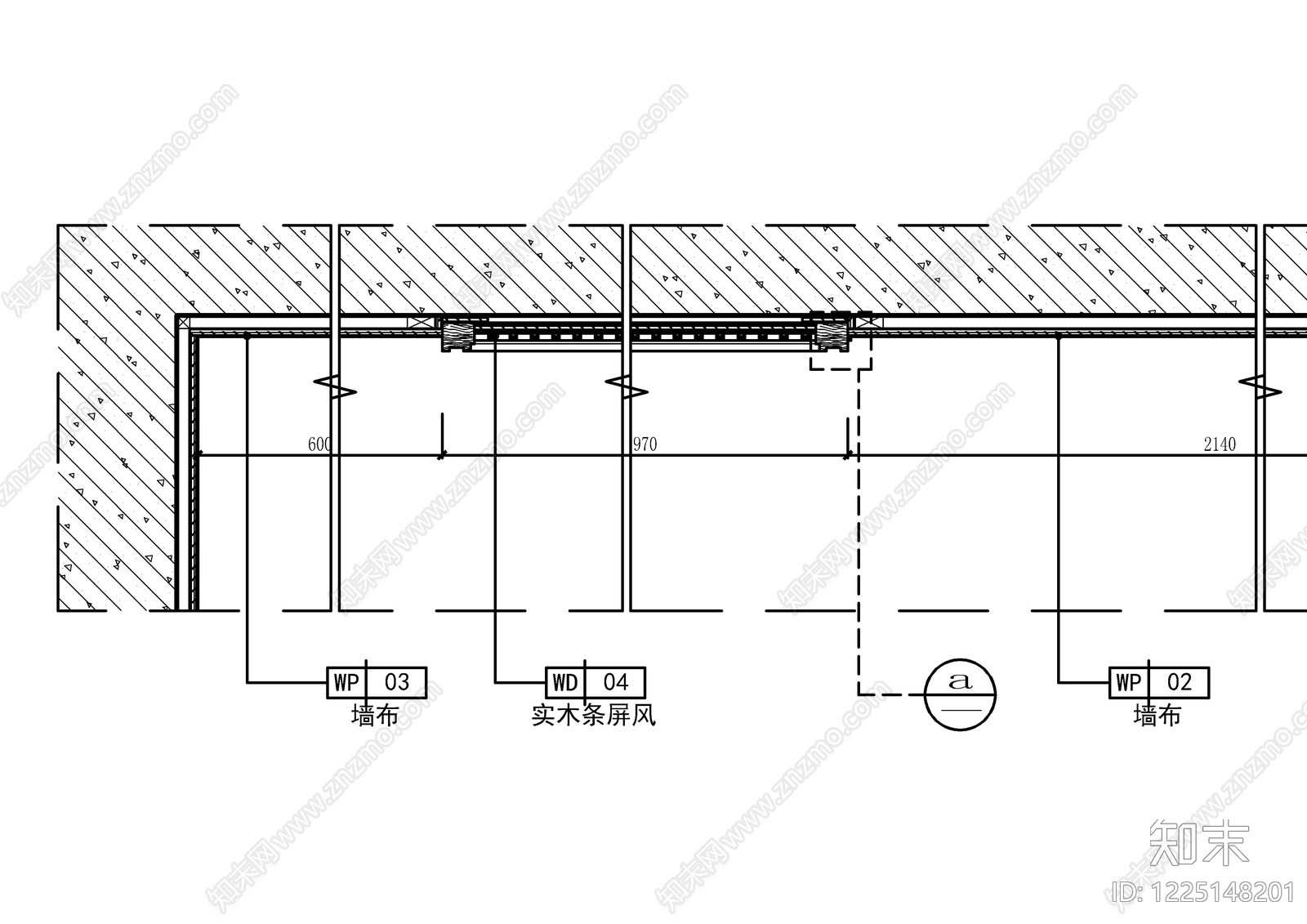 墙面节点cad施工图下载【ID:1225148201】