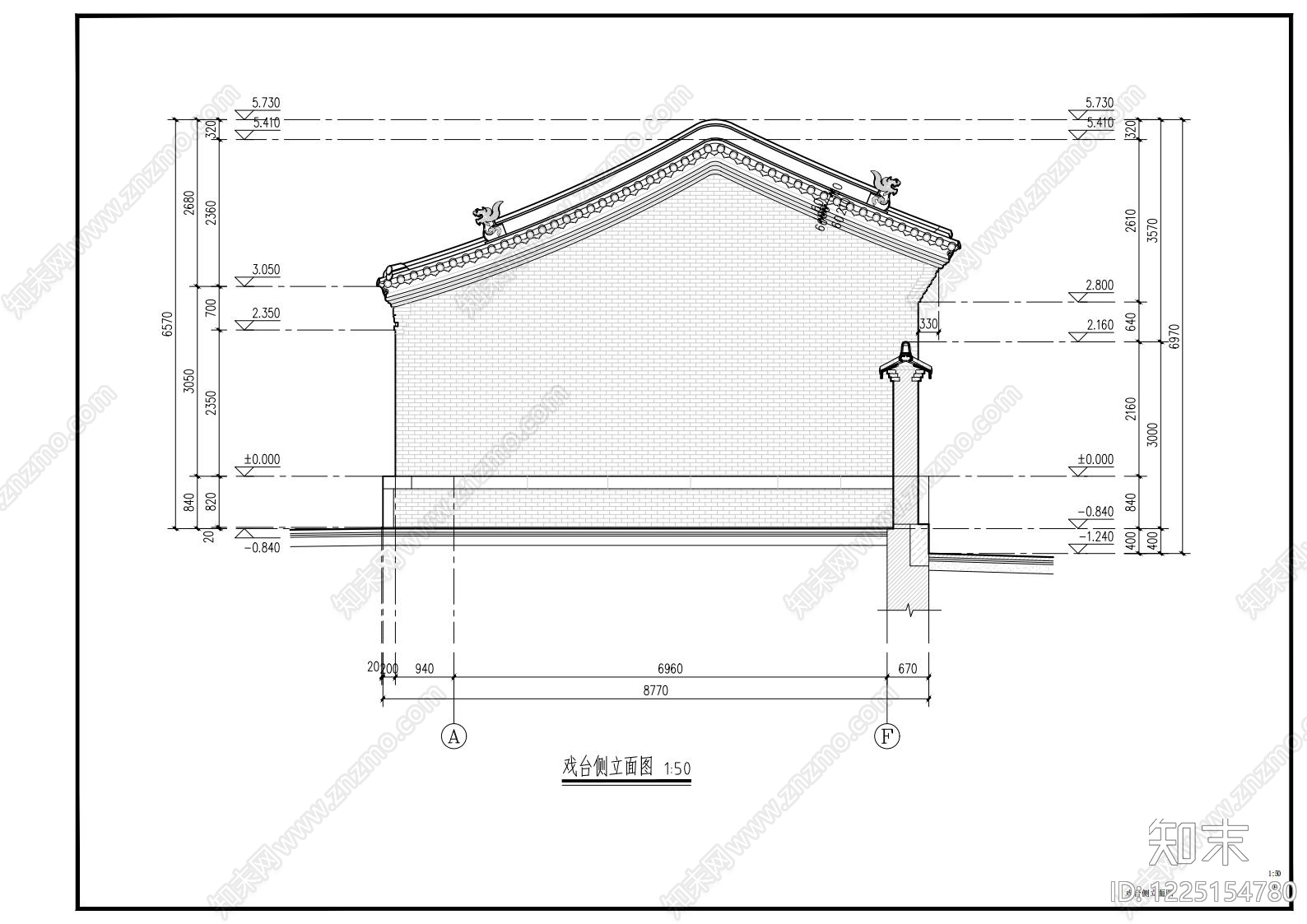 其他古建筑cad施工图下载【ID:1225154780】