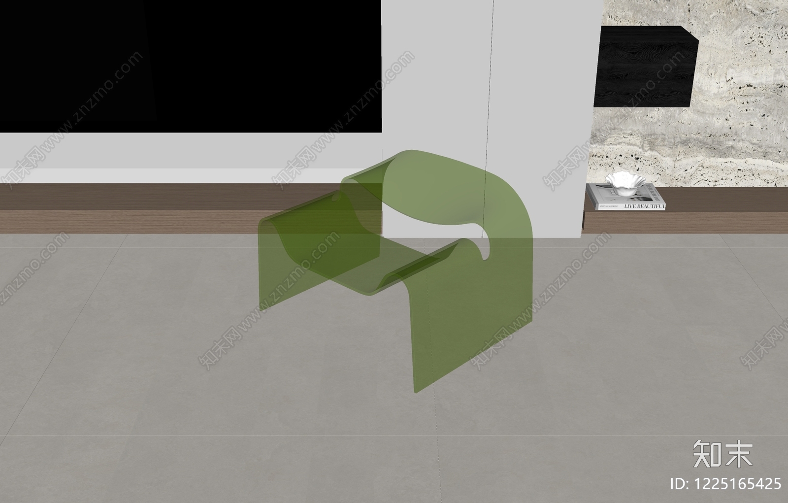 极简休闲椅SU模型下载【ID:1225165425】