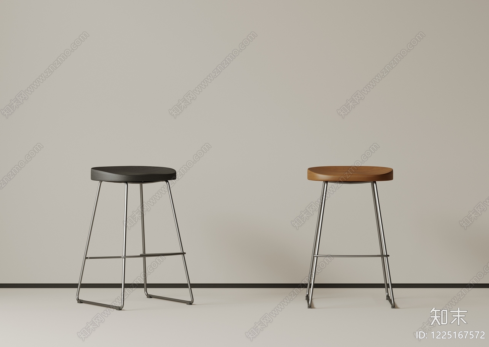 极简吧凳3D模型下载【ID:1225167572】