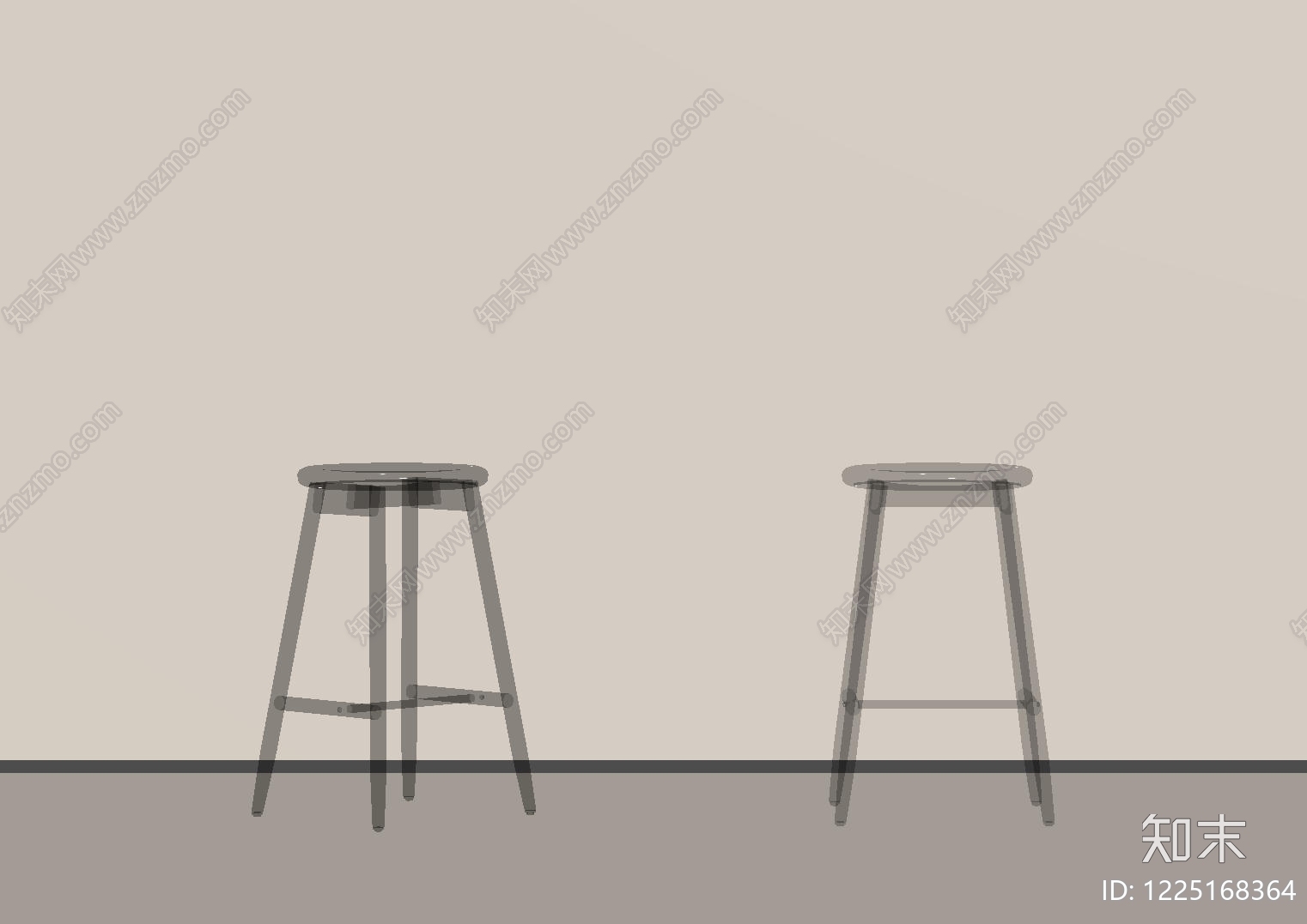 极简吧凳SU模型下载【ID:1225168364】