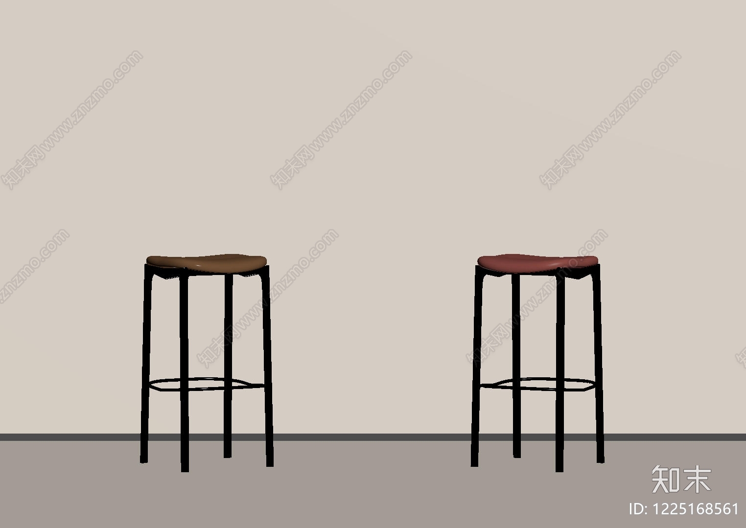 极简吧凳SU模型下载【ID:1225168561】