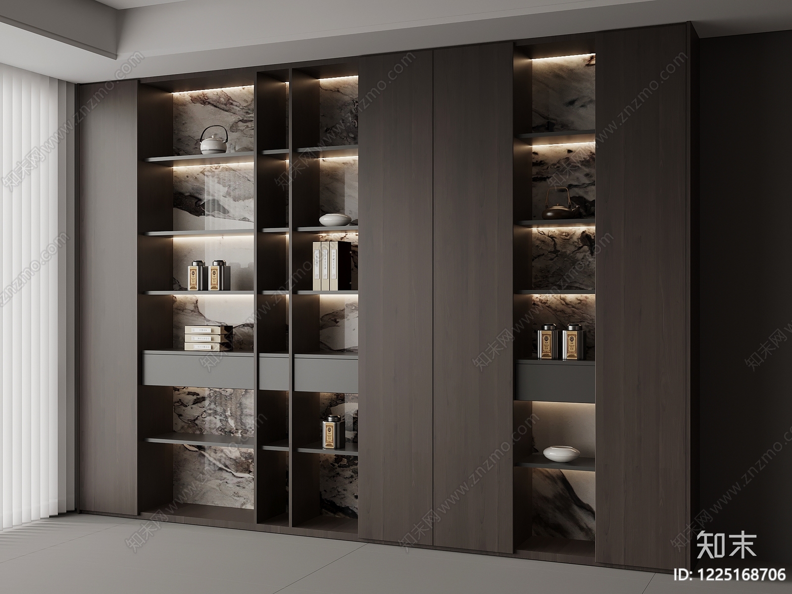 意式极简餐边柜3D模型下载【ID:1225168706】
