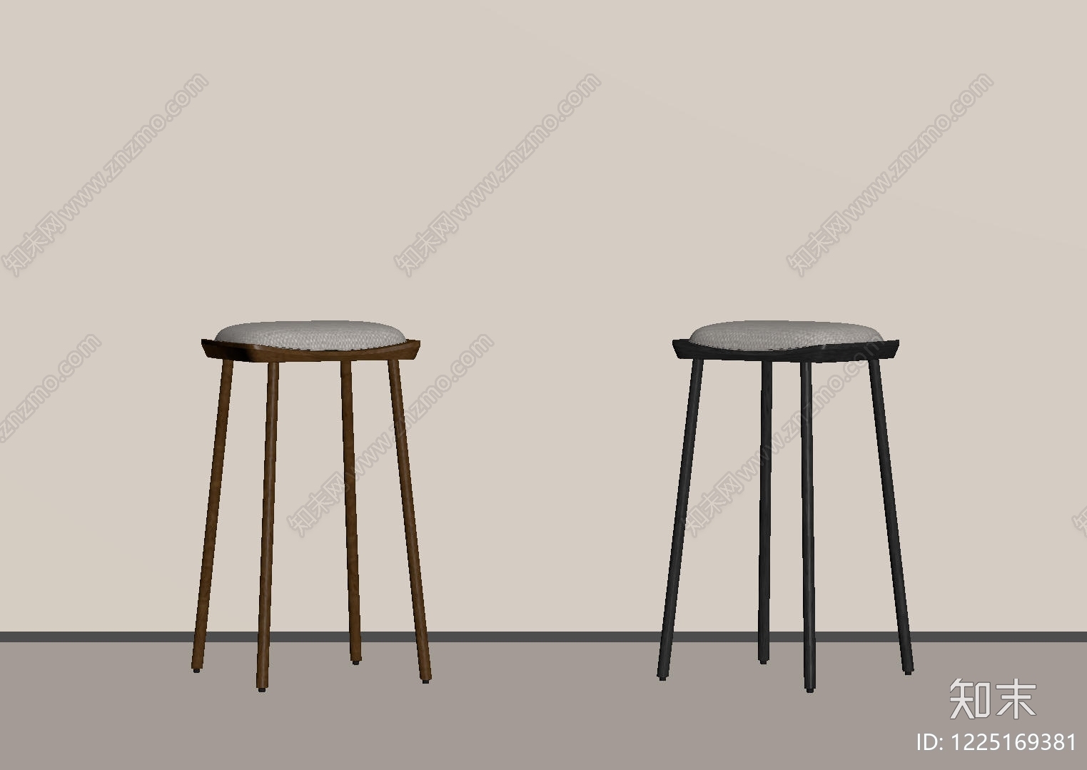 极简吧凳SU模型下载【ID:1225169381】