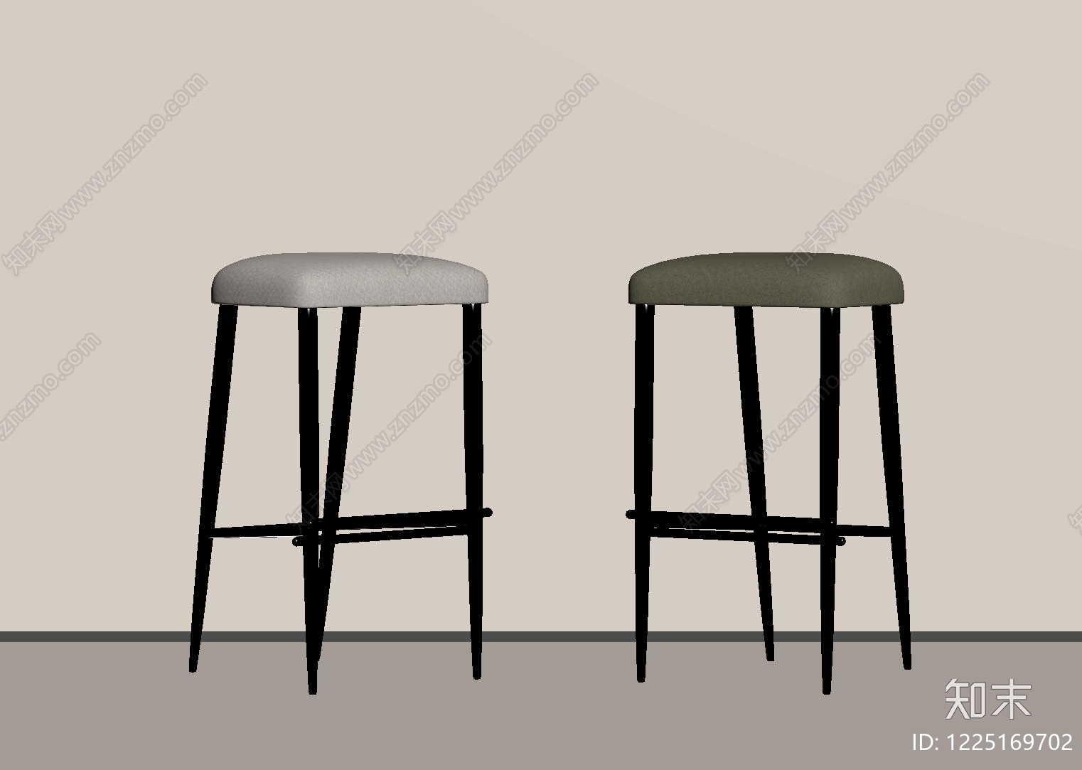极简吧凳SU模型下载【ID:1225169702】