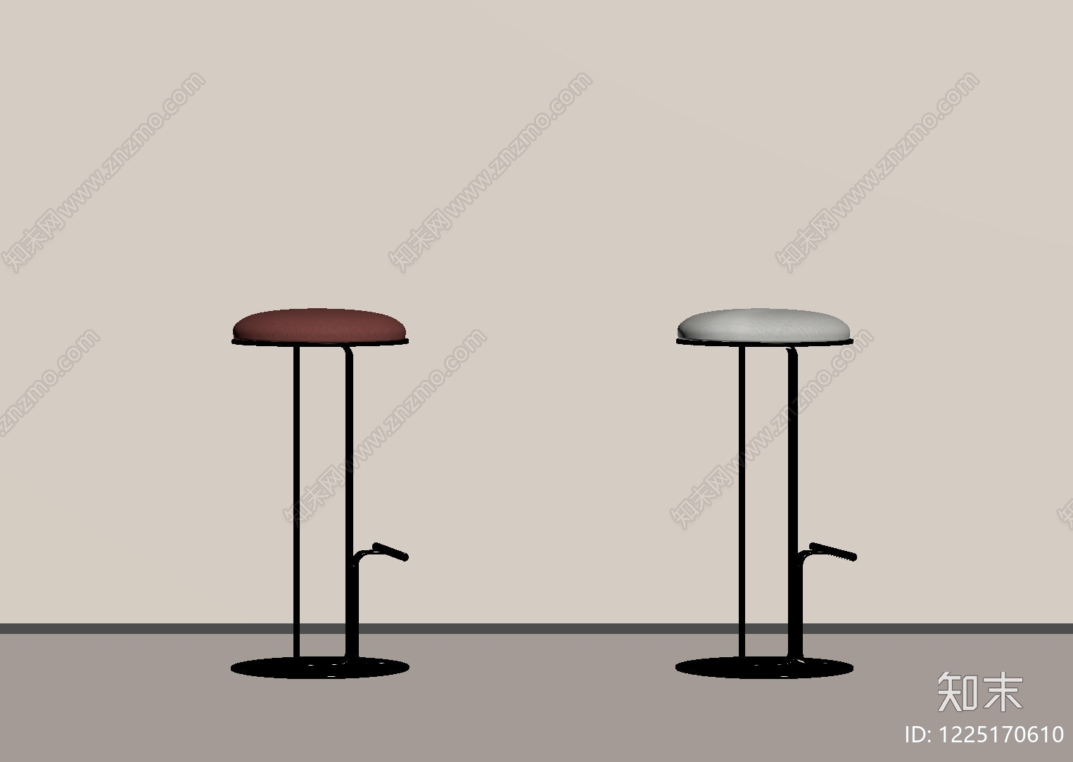 极简吧凳SU模型下载【ID:1225170610】