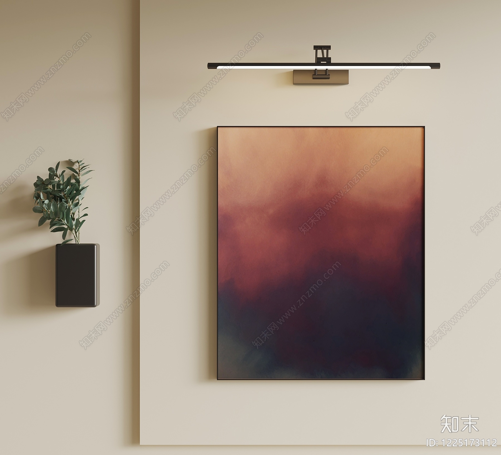 极简挂画SU模型下载【ID:1225173112】