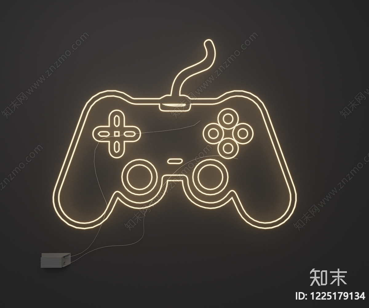 现代霓虹灯3D模型下载【ID:1225179134】